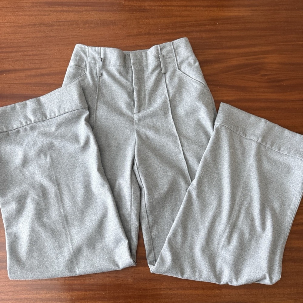 Cartonnier Anthropologie Gray Wide Leg Trouser Pants Women's 2 High Rise F/W